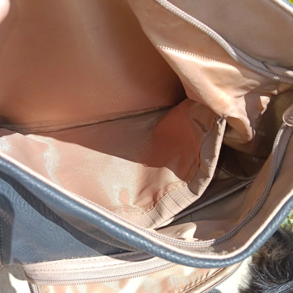 2 Piece Set MultiSac Stylish Black and Tan Women's Bag - Picture 5 of 7